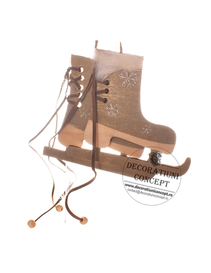 Mini ornament patine culoare natur