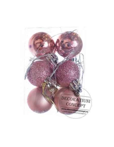 Globulete mici rose gold (12buc)