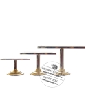 Suport auriu dreptunghiular pentru deserturi si aranjamente candy bar (3buc/set)