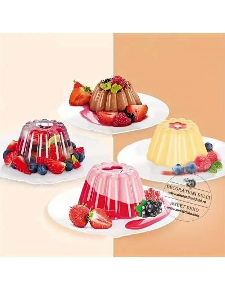 Forma budinca, panna cotta, jeleu (4 cupe)