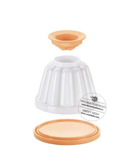 Forma budinca, panna cotta, jeleu (4 cupe)