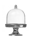 Cupola Acrilica Argintie cu picior, dom 8x5.5 cm
