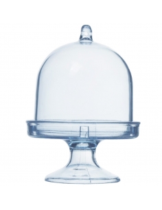 Cupola Acrilica Bleu cu picior, dom 8x5.5 cm
