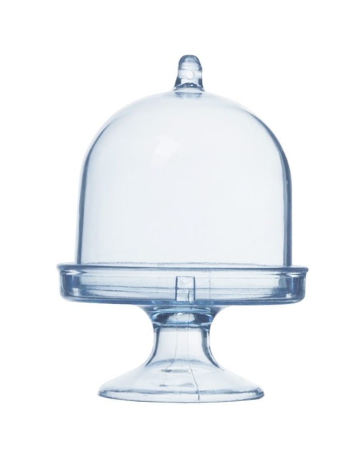 Cupola Acrilica Bleu cu picior, dom 8x5.5 cm
