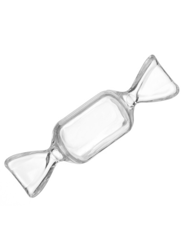 Bomboana Acrilica dreptunghiulara transparenta 8cm