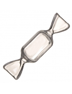 Bomboana Acrilica dreptunghiulara transparenta 8cm