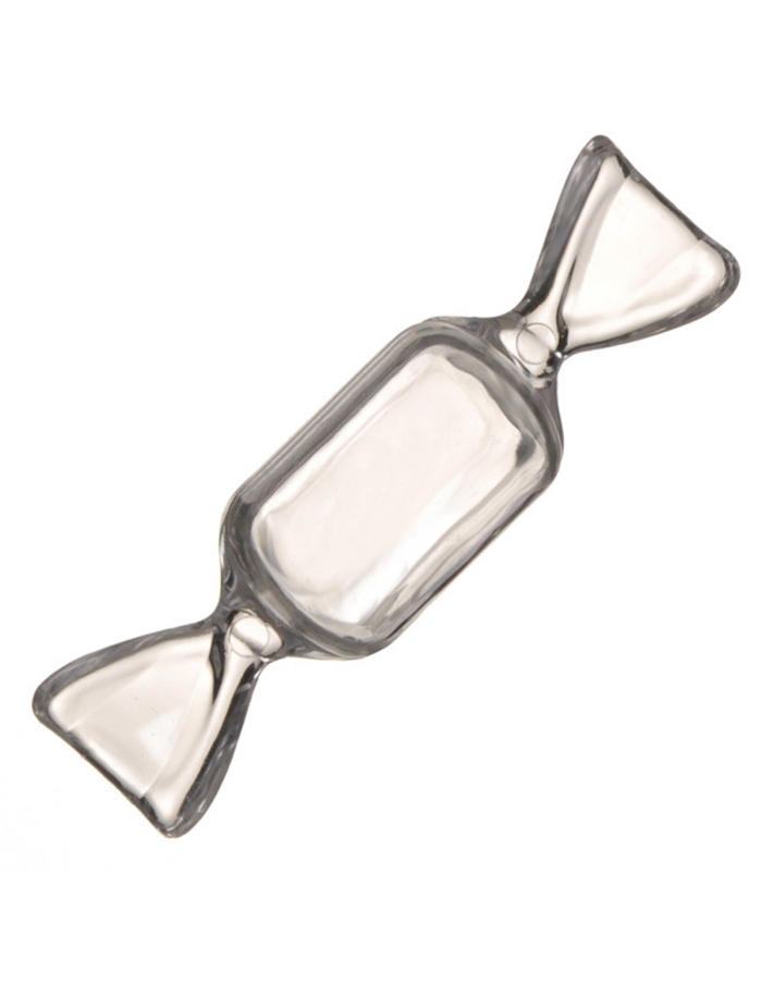 Bomboana Acrilica dreptunghiulara transparenta 8cm