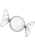 Bomboana Acrilica rotunda transparenta 8cm