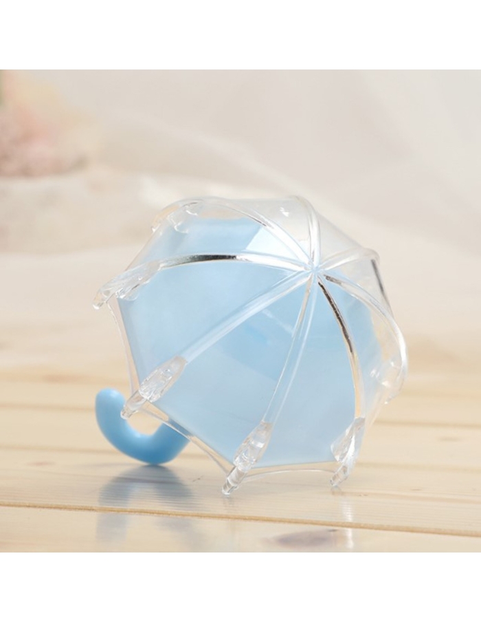Marturie Botez Baietel Umbreluta acrilica bleu fillable, cutiuta 11cm