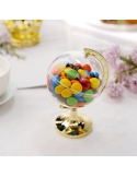Glob pamantesc acrilic auriu fillable 11cm