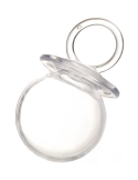 Marturie Botez Suzeta Acrilica Transparenta fillable 8cm