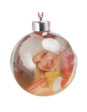 Glob acrilic personalizabil cu dop argintiu 8cm