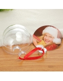 Glob acrilic personalizabil cu dop argintiu 8cm
