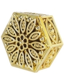 Cutie hexagonala baroque flower aurie, caseta 6cm
