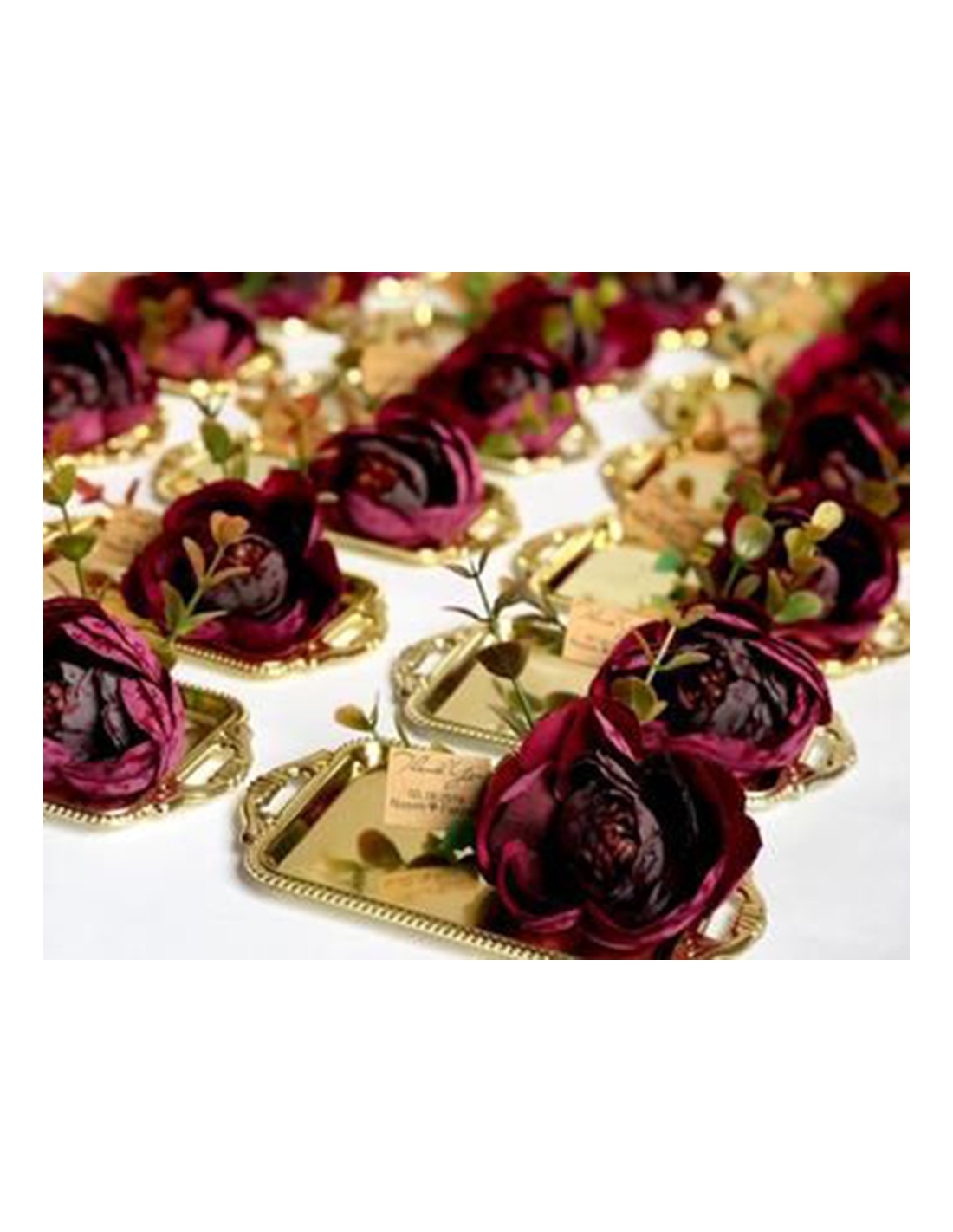 Mini tava aurie rotunda din plastic, marturie 10cm