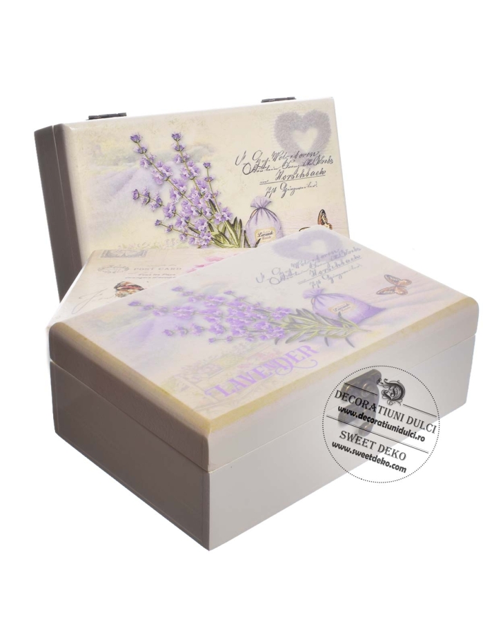 Cutie bijuterii saculet cu lavanda