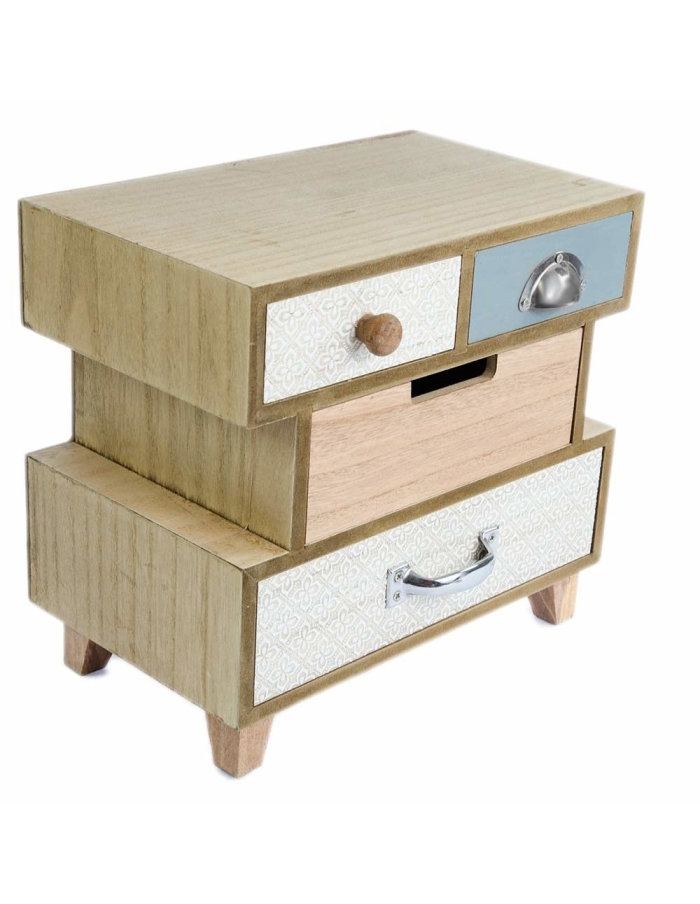 Mini dulapior bijuterii Vintage (4 sertare)