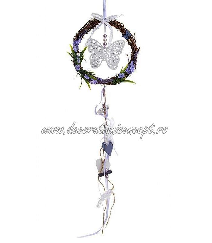 Decoratiune coroana cu ornament fluture